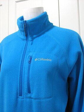 Columbia Women's Teal Fleece 1/4 Zip Long Sleeve Pullover Jacket Size Medium